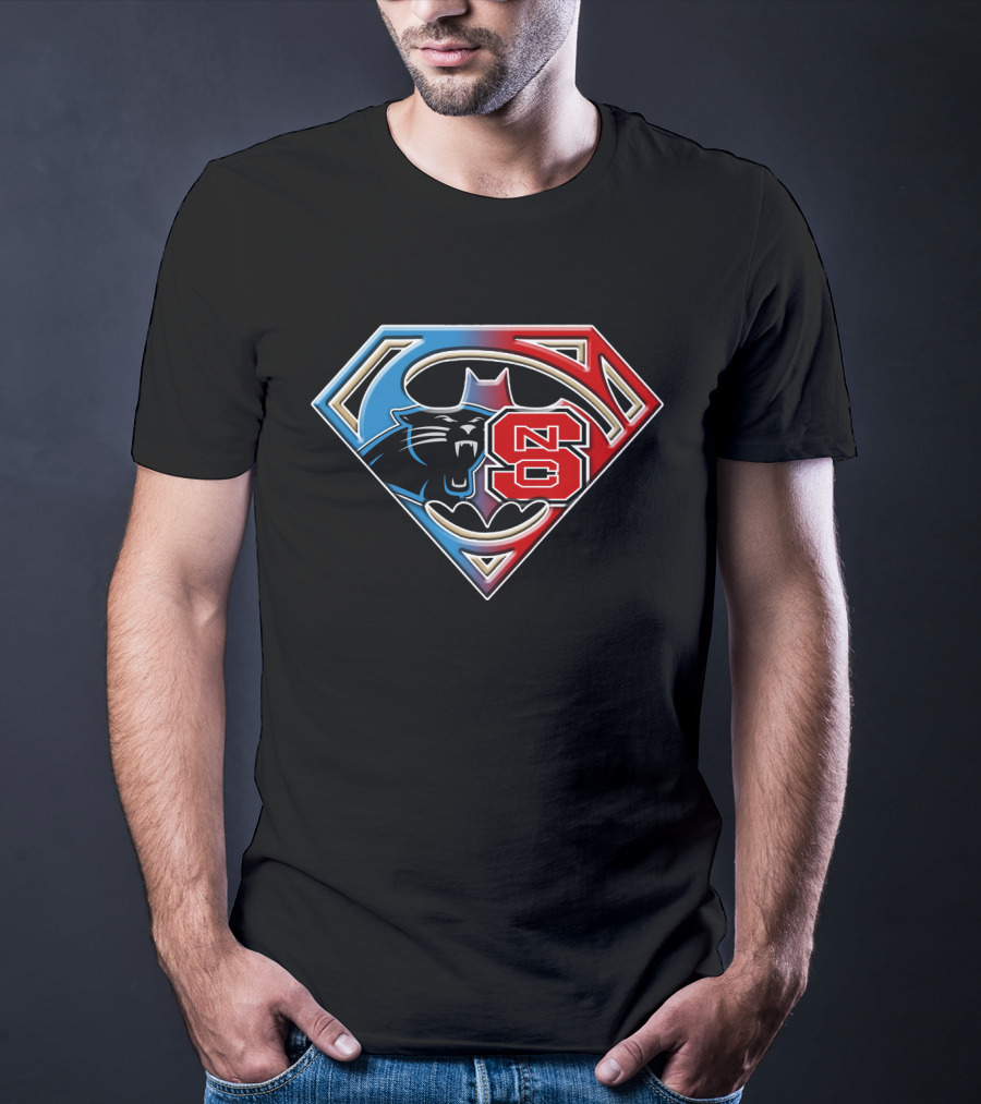 Carolina Panthers Nc State Superman Logo Bat 087 T-Shirt