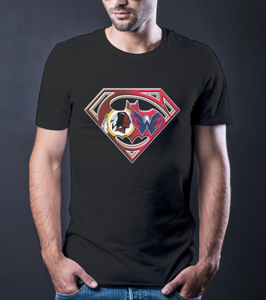 Washington Super Logo Redskins Capitals Crossover T-Shirt