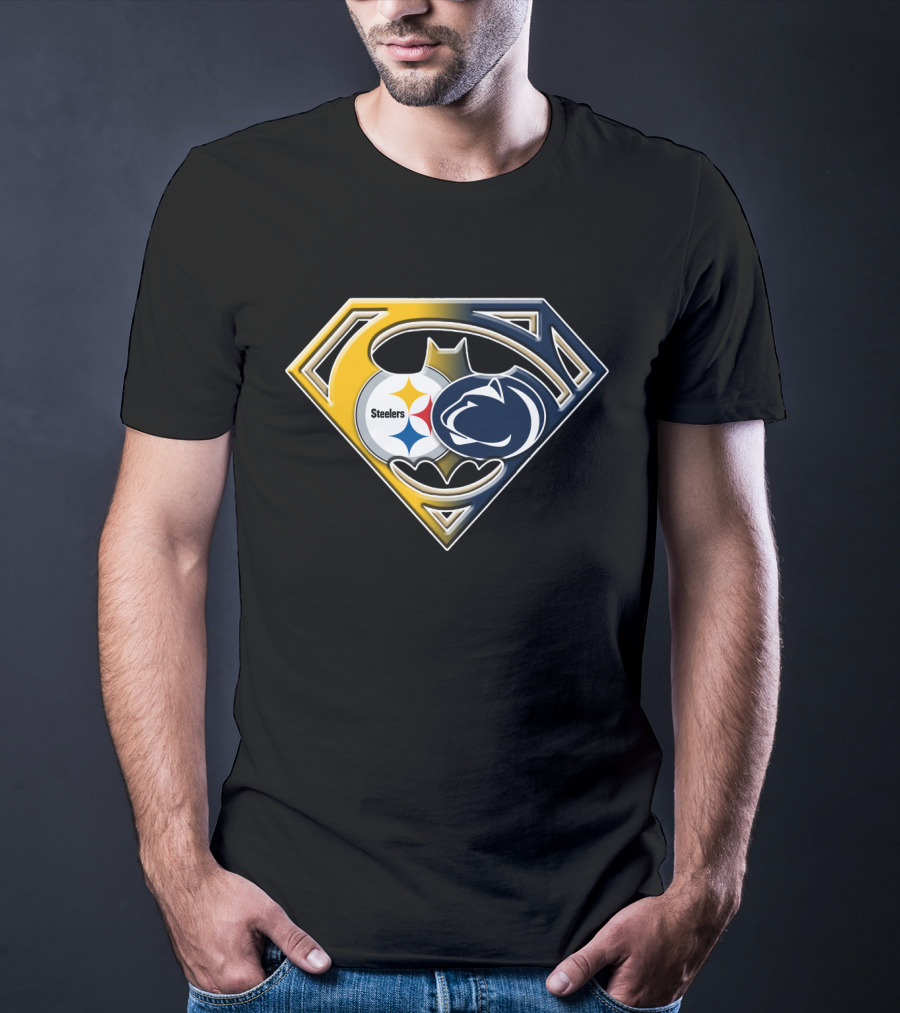 Steelers Penn State Batman Superman Logo Fusion Bat 113 T-Shirt