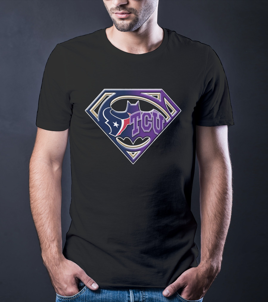 Tcu Bat 122 Texans Logo Superman Bat Symbol Fusion T-Shirt