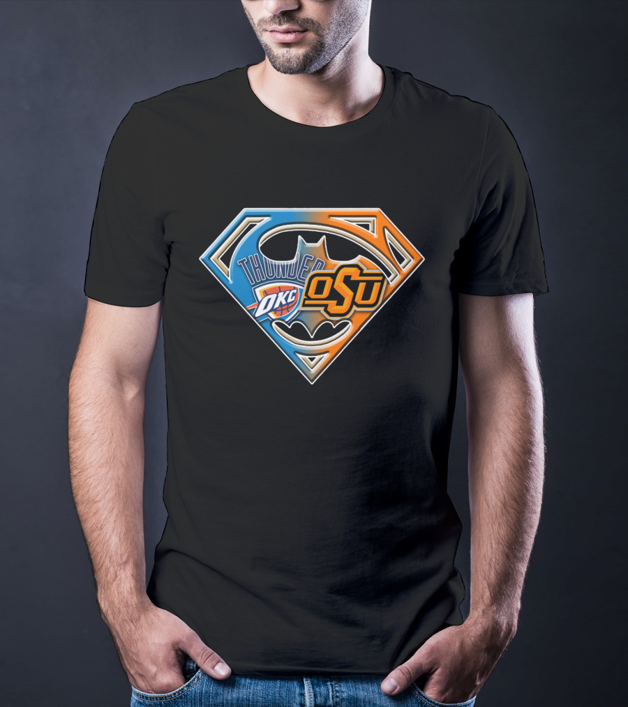 Thunder Okc Osu Bat 127 Superhero T-Shirt