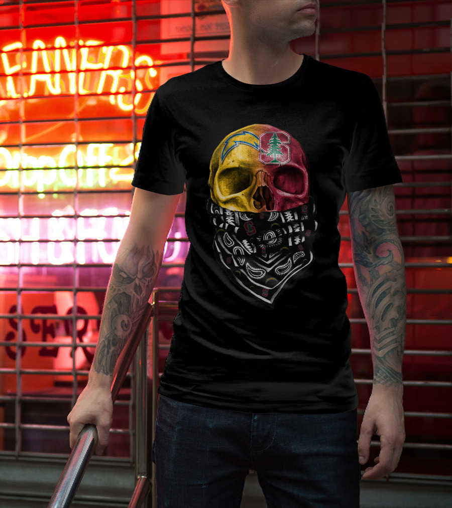 Chargers Stanford Skull Bandana T-Shirt