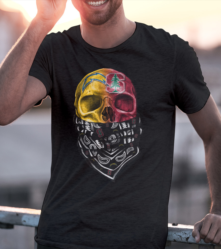 Chargers Stanford Skull Bandana T-Shirt