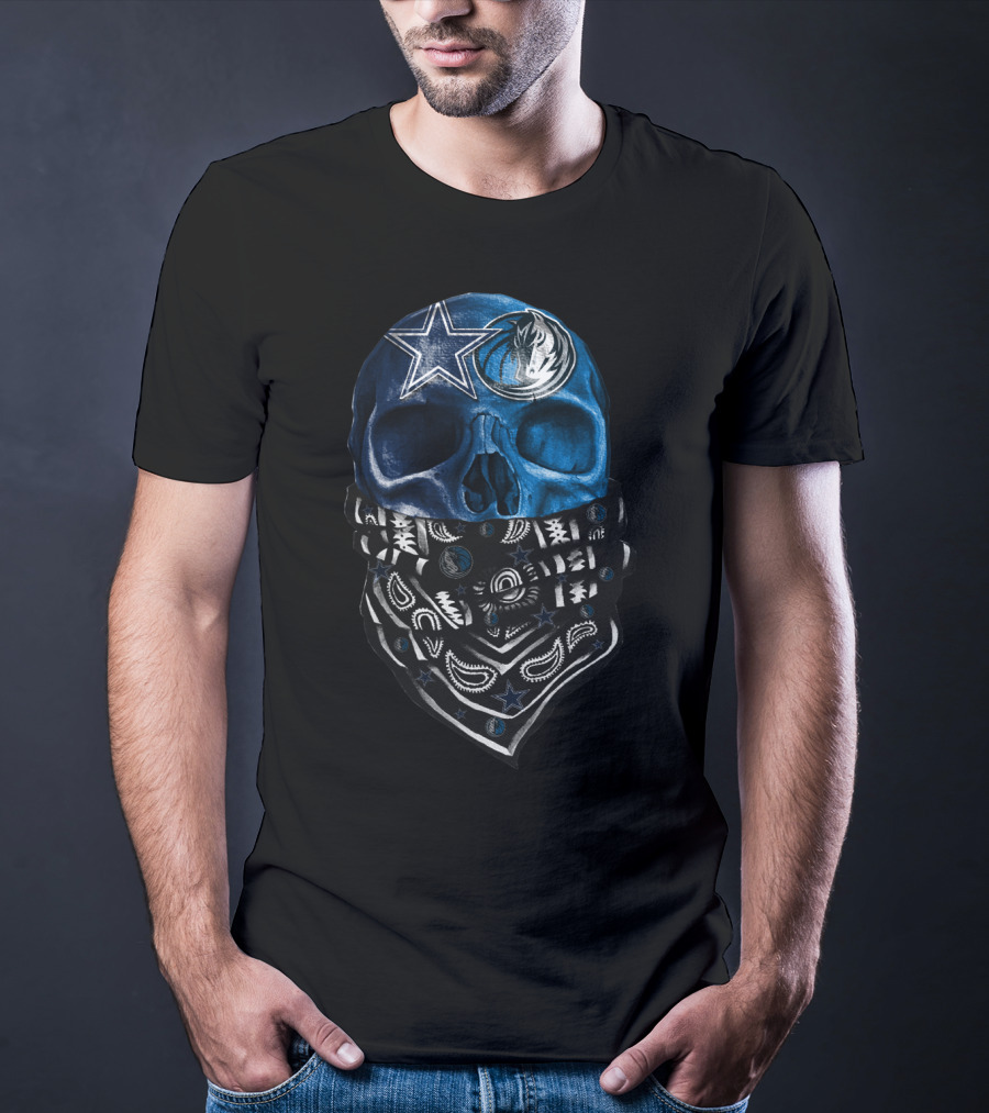 Dallas Cowboys Mavericks Skull Bandana T-Shirt