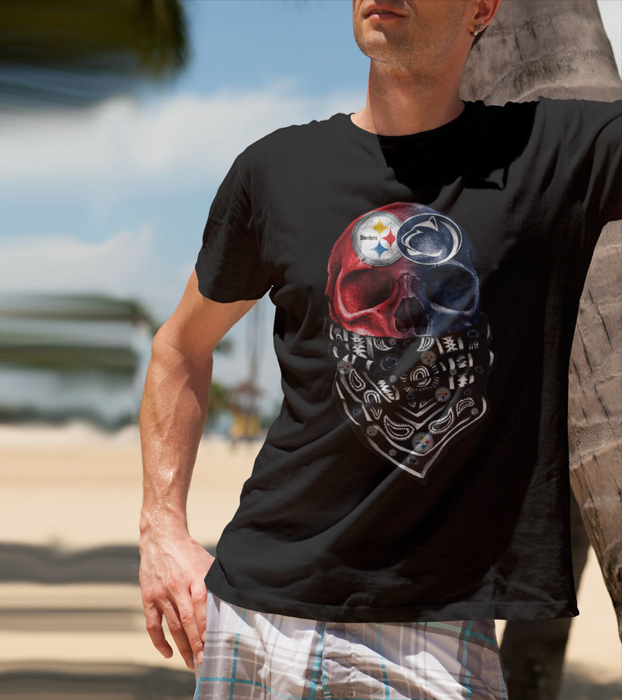 Steelers Penn State Skull Bandana T-Shirt