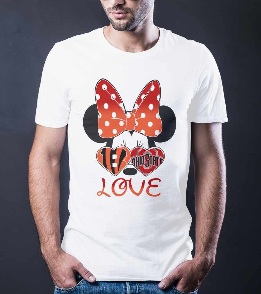 Minnie Mouse Bengals Ohio State Love T-Shirt