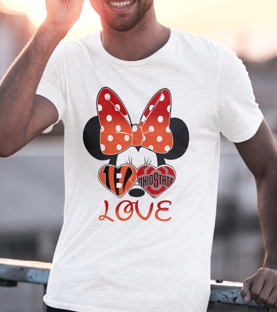 Minnie Mouse Bengals Ohio State Love T-Shirt