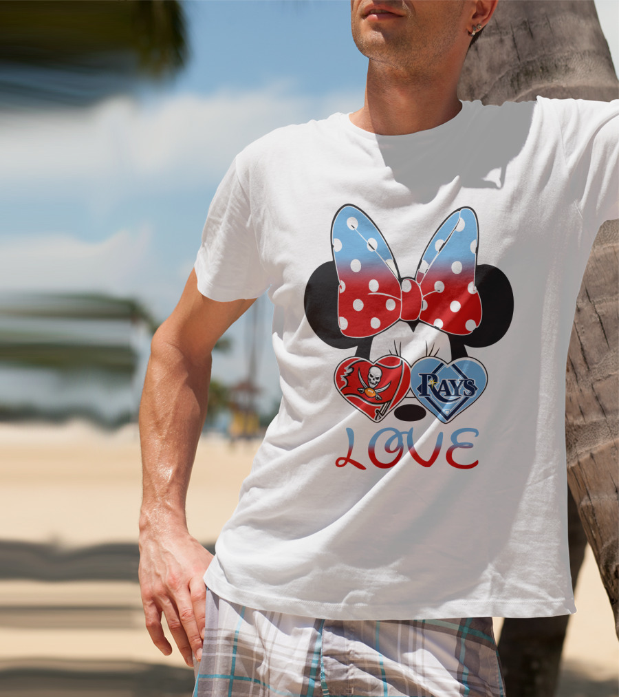 Minnie Mouse Love Tampa Bay Buccaneers Rays T-Shirt