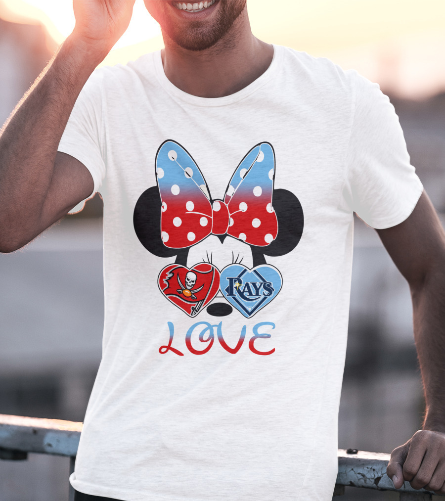 Minnie Mouse Love Tampa Bay Buccaneers Rays T-Shirt