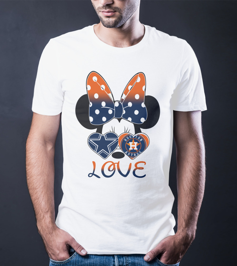 Mic 046 Houston Astros Dallas Cowboys Minnie Love T-Shirt