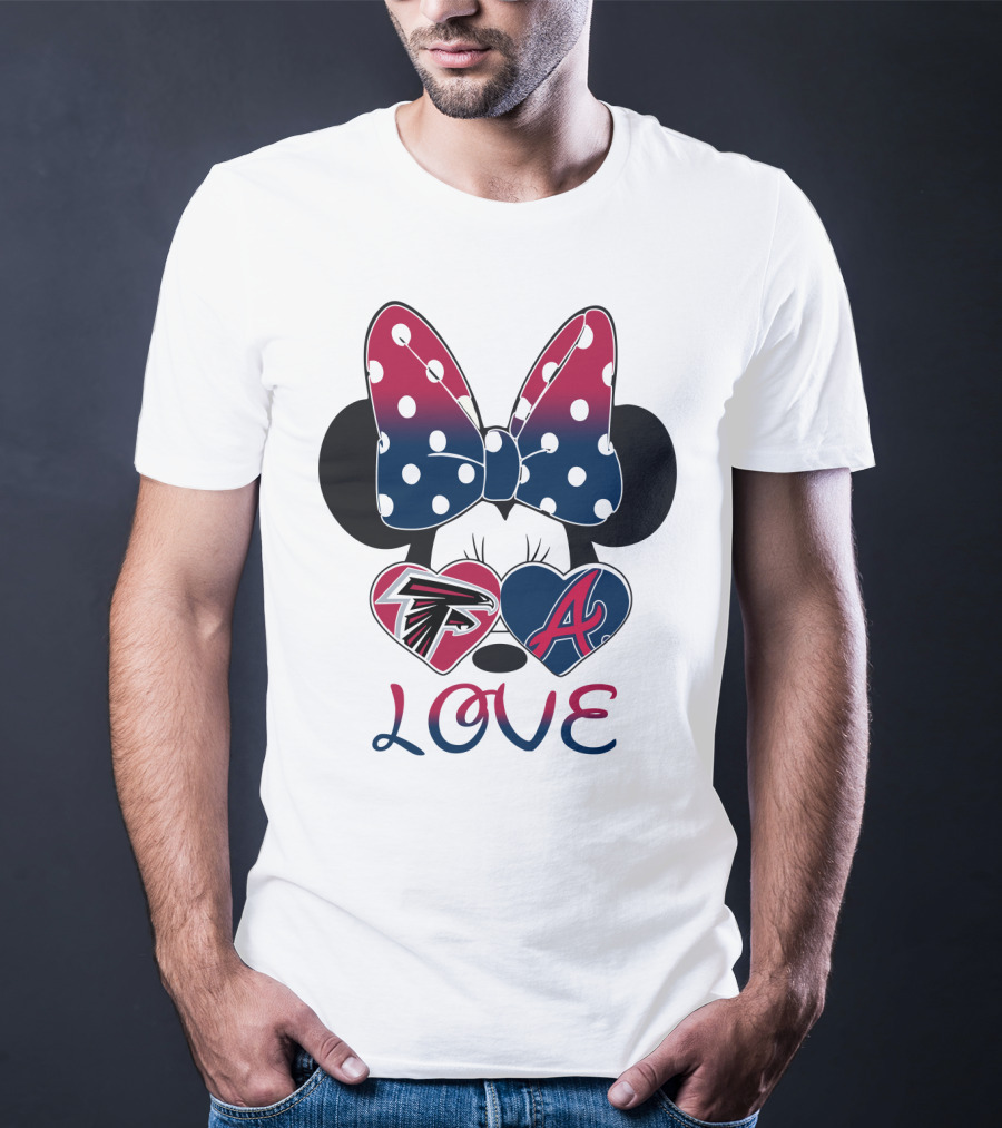 Love Minnie Bow Falcons Braves T-Shirt