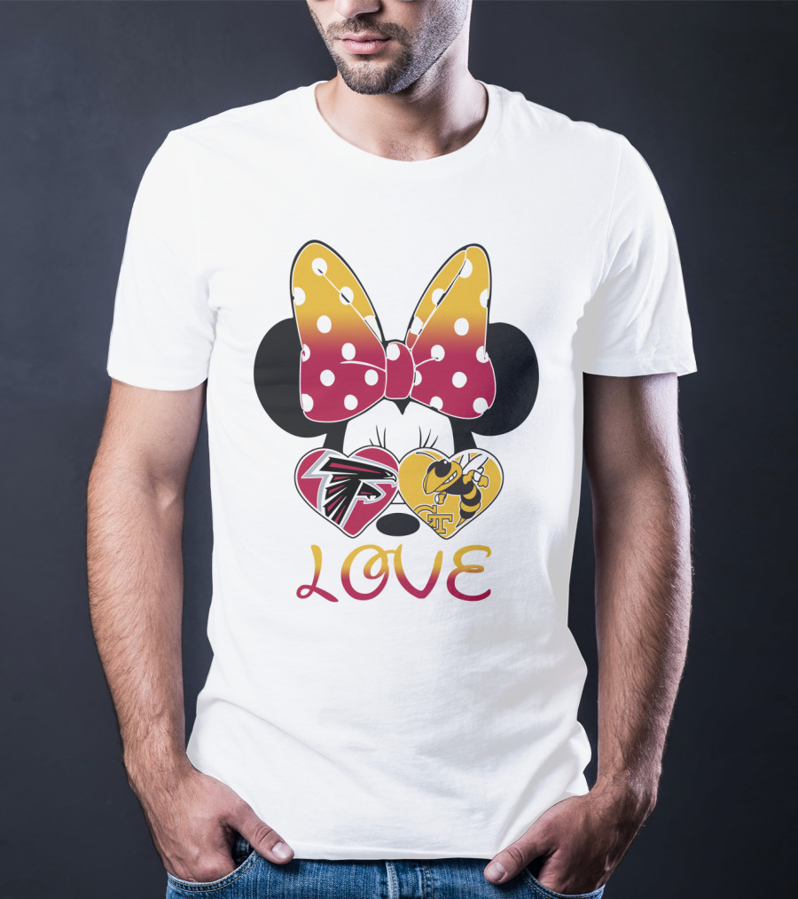 Falcons Georgia Tech Love Minnie Bow T-Shirt