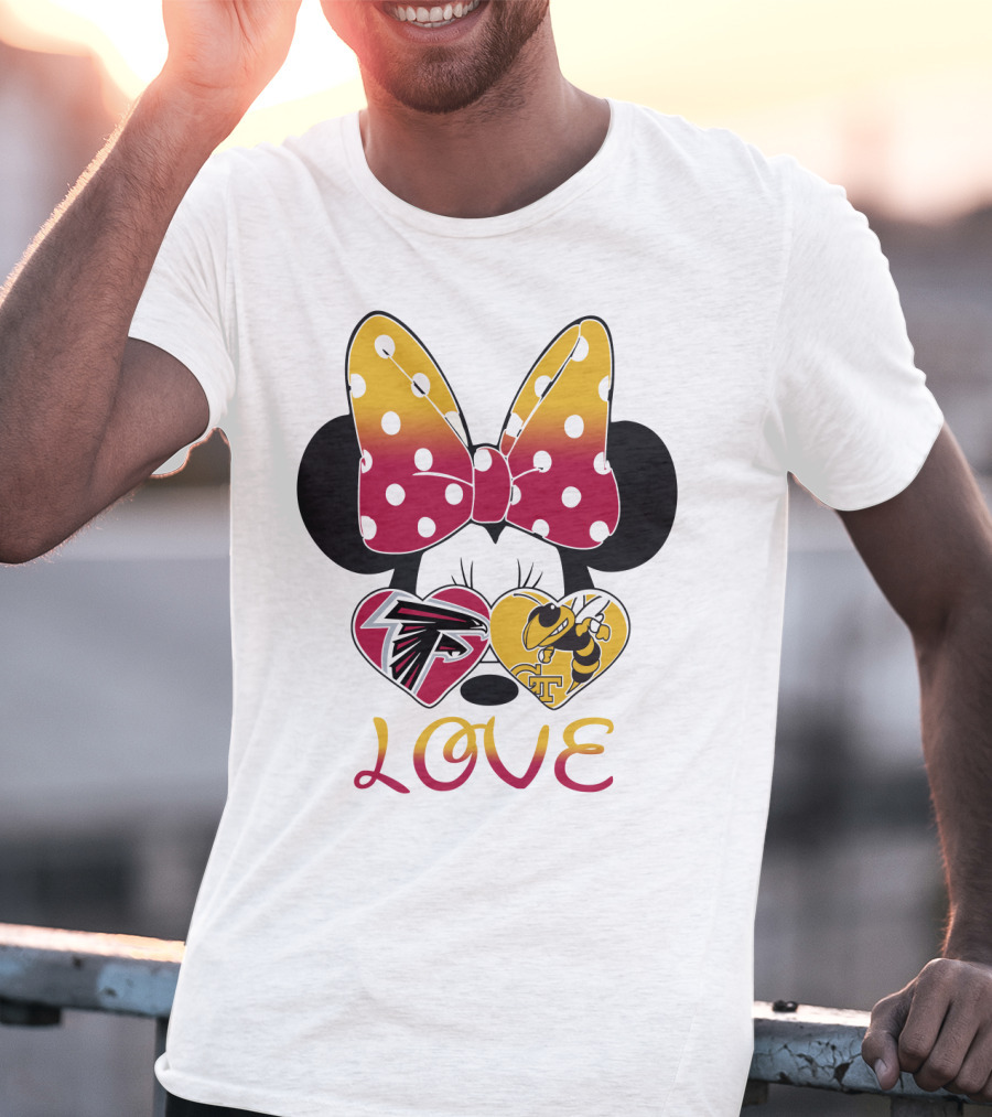 Falcons Georgia Tech Love Minnie Bow T-Shirt