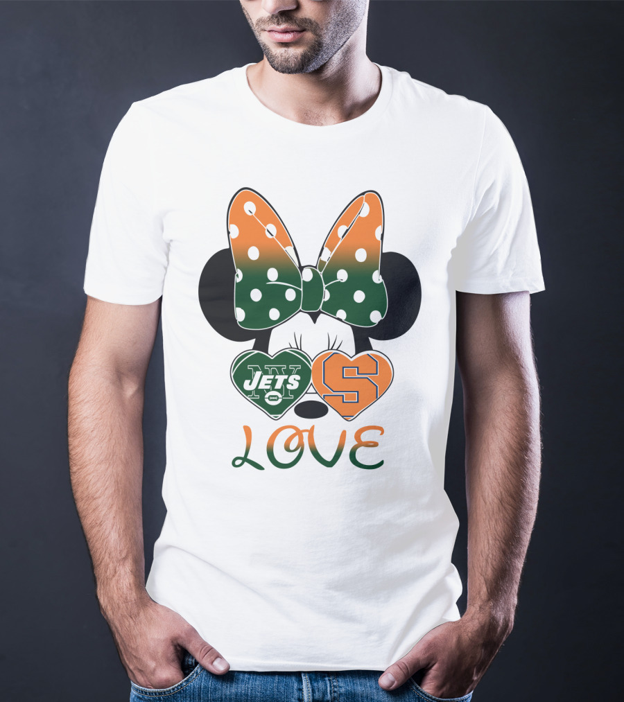 Ny Jets Syracuse Love Minnie Ears Bow T-Shirt