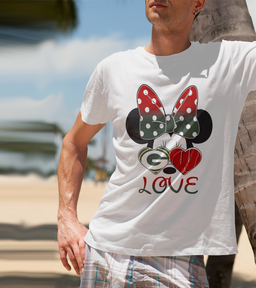 Minnie Mouse Packers Badgers Love T-Shirt