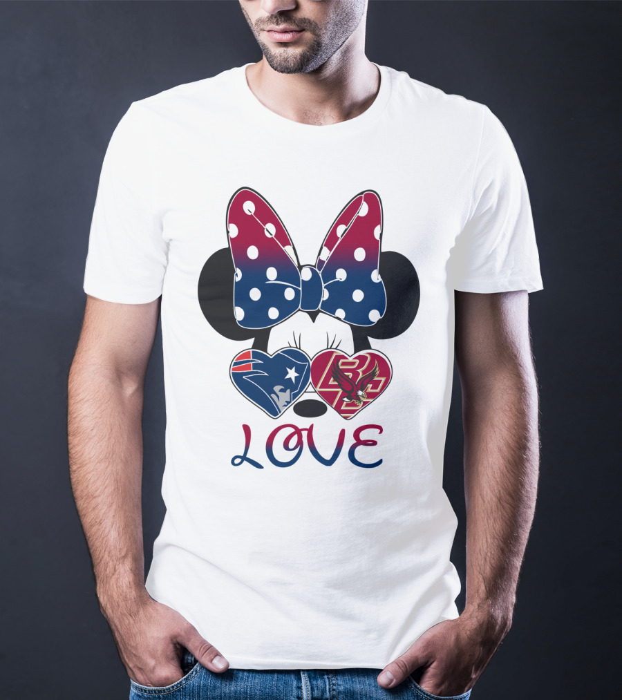 Love Patriots Eagles Minnie Bow T-Shirt