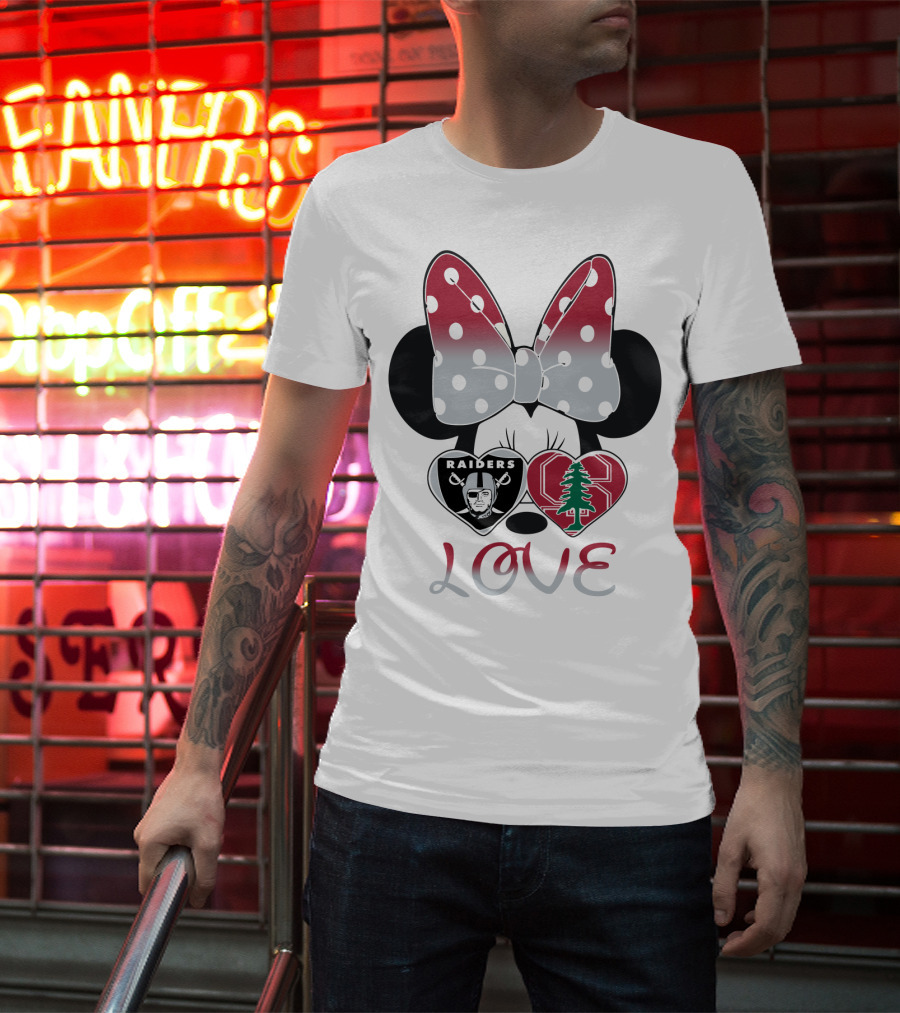 Love Raiders Stanford Minnie Bow Hearts T-Shirt