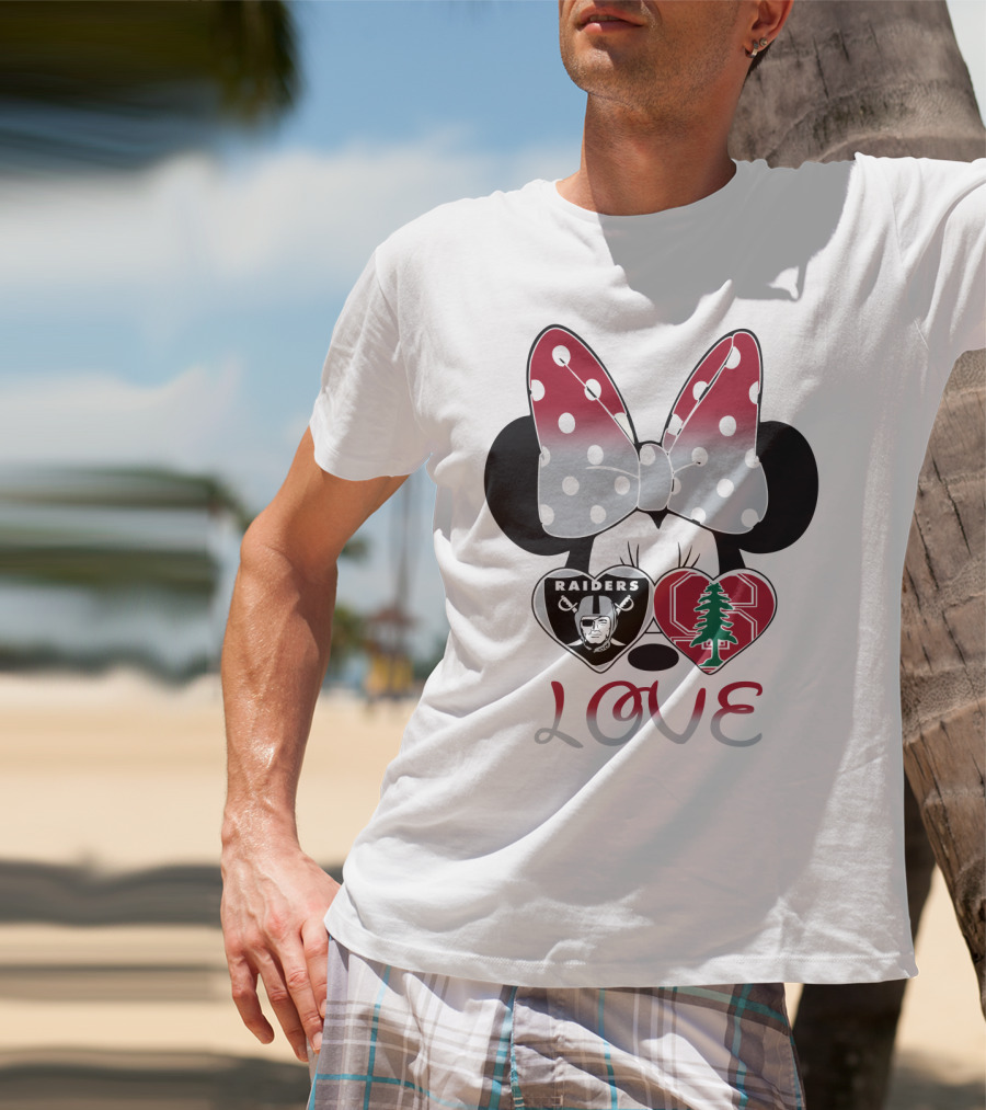 Love Raiders Stanford Minnie Bow Hearts T-Shirt
