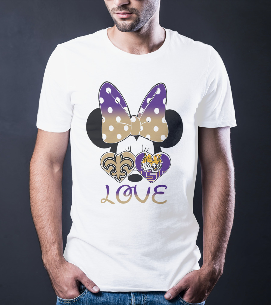 Love Lsu Saints Minnie Bow T-Shirt
