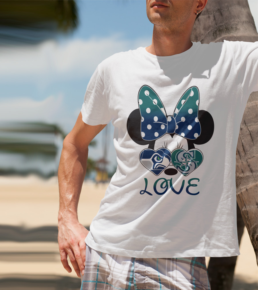 Love Minnie Mouse Seahawk Mariners T-Shirt