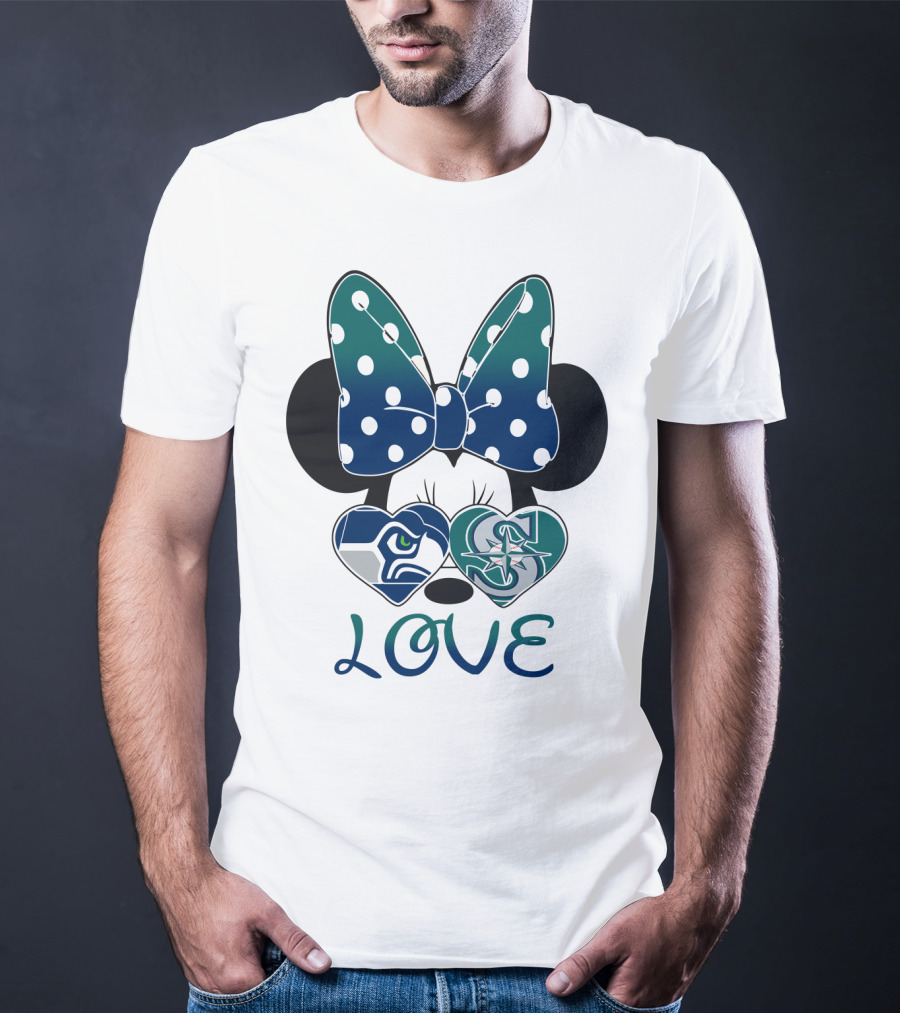Love Minnie Mouse Seahawk Mariners T-Shirt