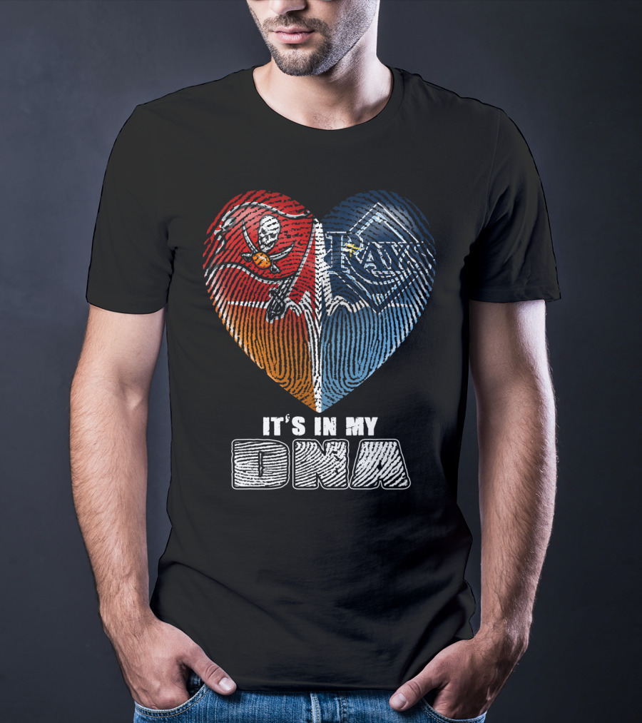 It's In My Dna Buccaneers Rays Heart T-Shirt