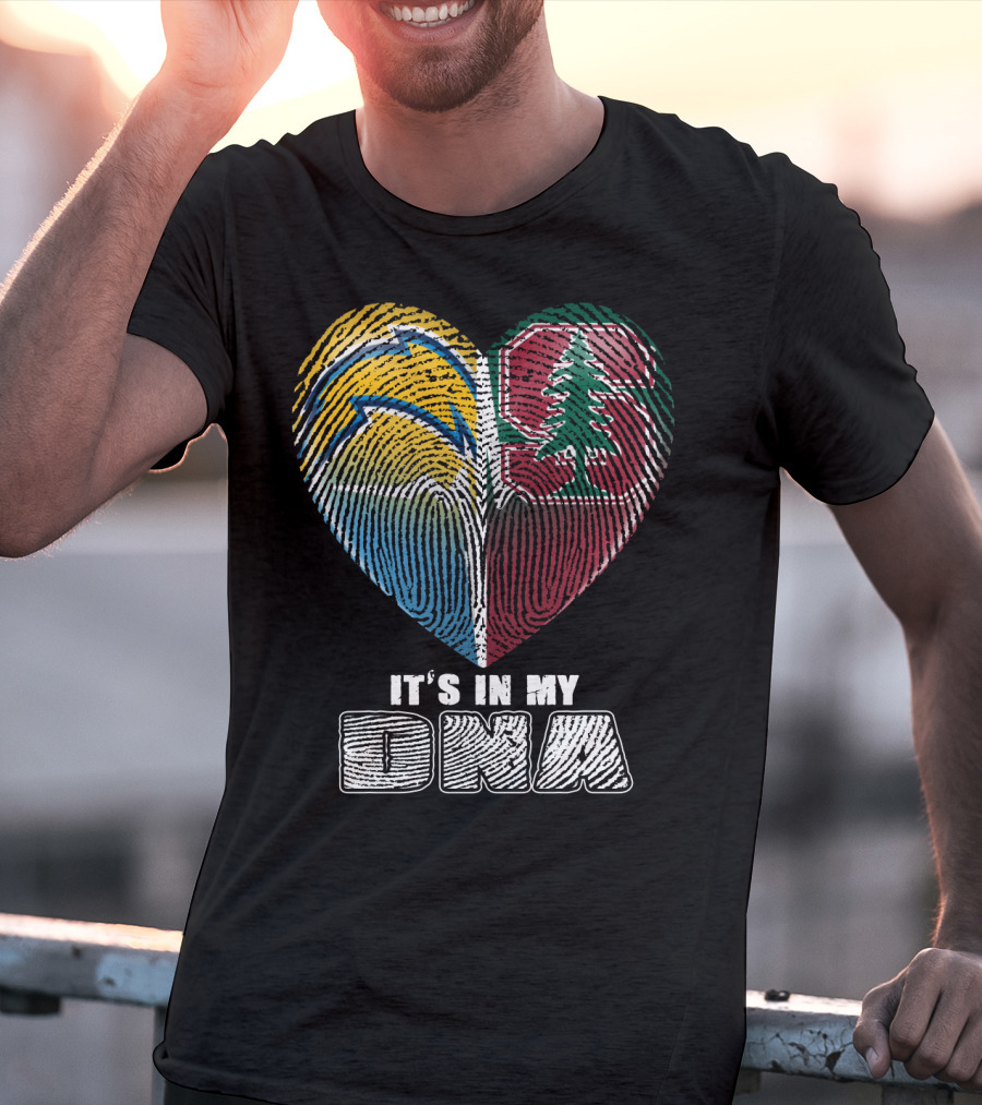It's In My Dna Chargers Stanford Heart T-Shirt