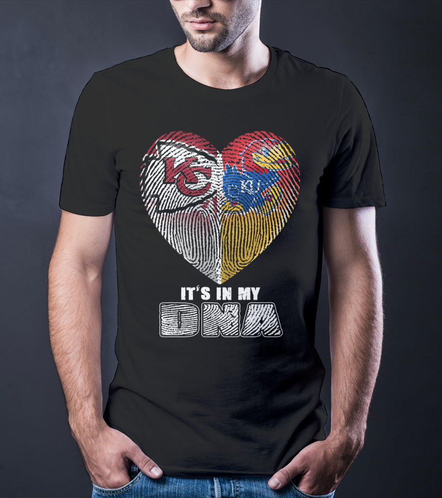 Kansas City Chiefs Ku Jayhawks It's In My Dna T-Shirt