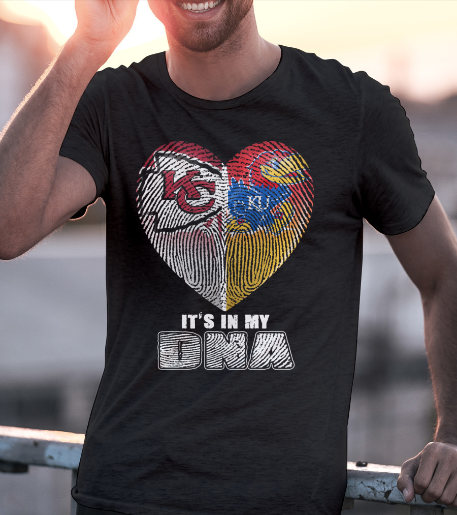 Kansas City Chiefs Ku Jayhawks It's In My Dna T-Shirt