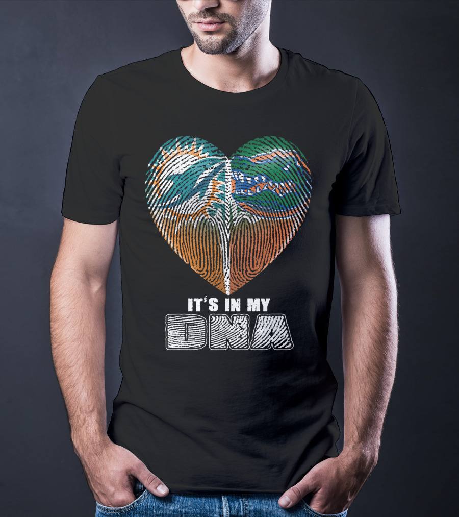 Miami Dolphins Florida Gators It's In My Dna T-Shirt