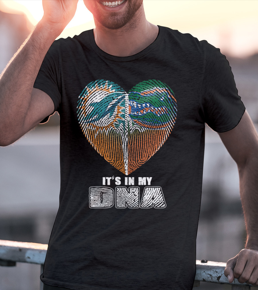 Miami Dolphins Florida Gators It's In My Dna T-Shirt