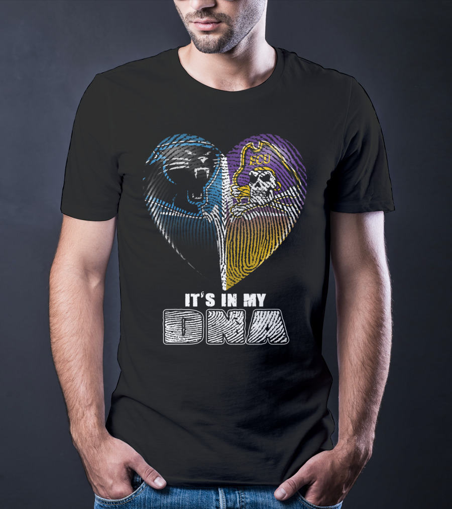 It's In My Dna Panthers Pirates Heart T-Shirt