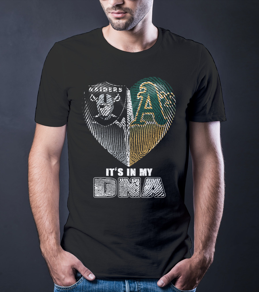 Oakland Raiders A's Heart It's In My Dna T-Shirt