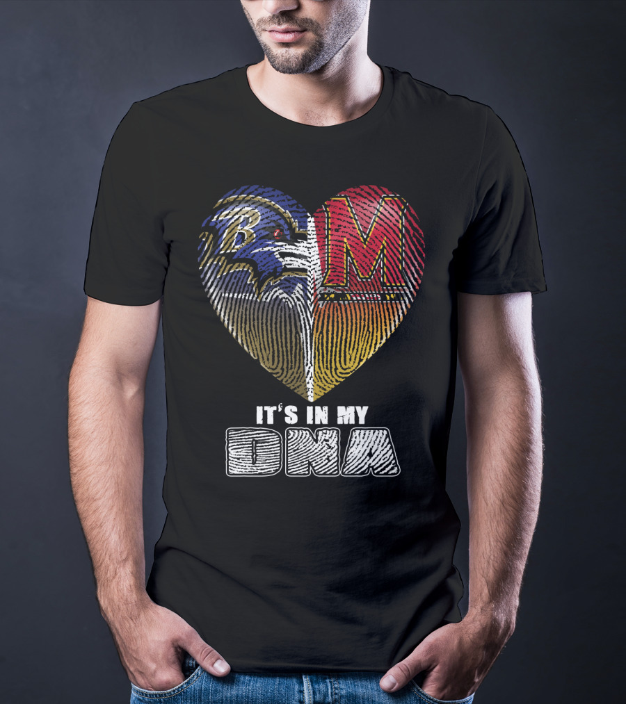 Baltimore Ravens And Maryland Terrapins It's In My Dna T-Shirt