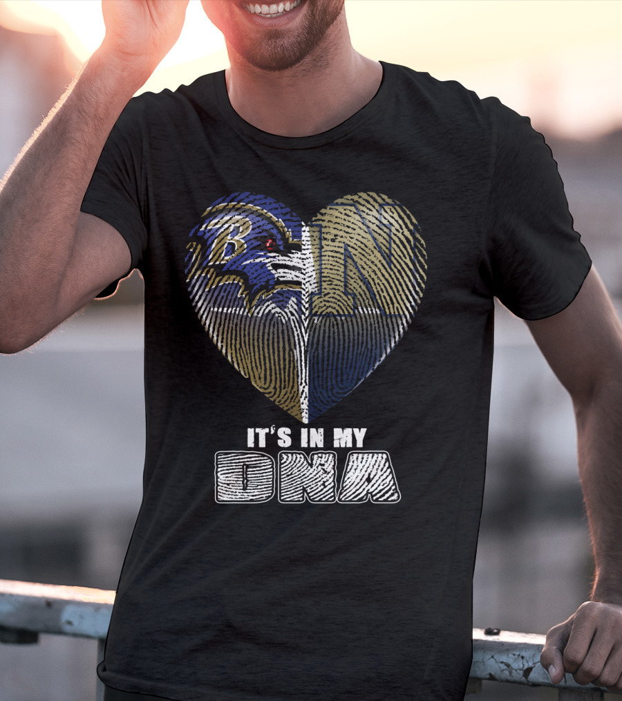 Baltimore Ravens Navy Midshipmen It's In My Dna T-Shirt