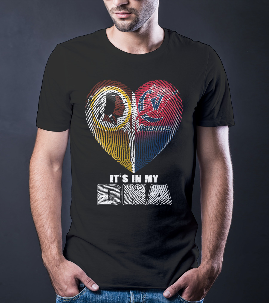 It's In My Dna Washington Redskins Wizards Heart T-Shirt