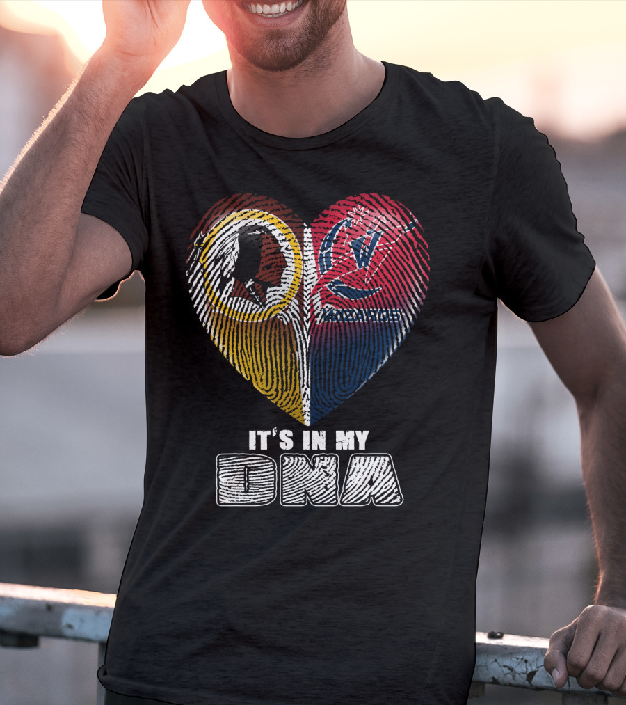 It's In My Dna Washington Redskins Wizards Heart T-Shirt