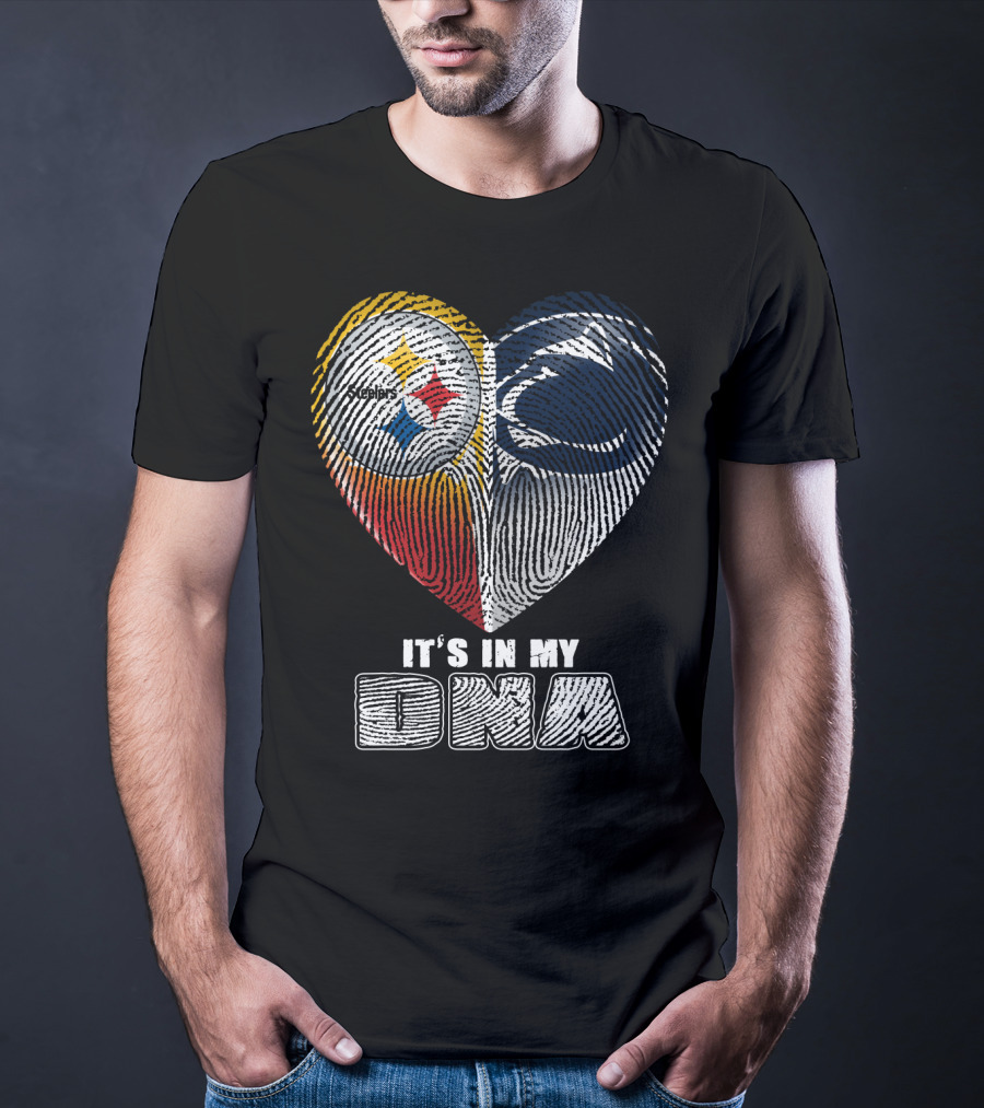 It's In My Dna Steelers Penn State Heart Fingerprint T-Shirt