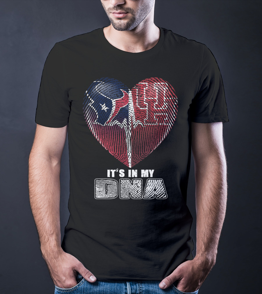Houston Texans Uh Heart It's In My Dna T-Shirt