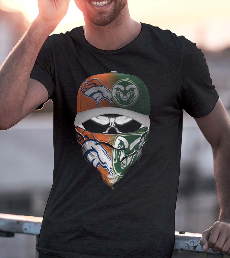Denver Broncos Colorado State Rams Fusion Mask T-Shirt