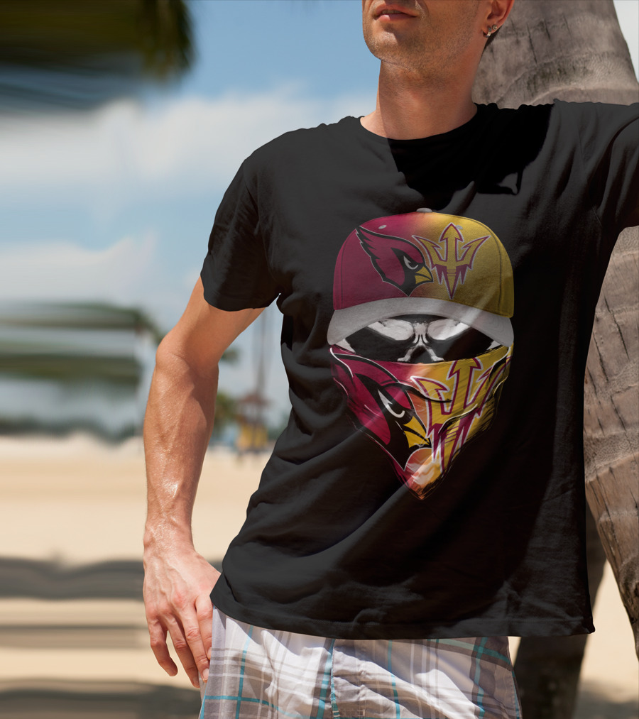 Arizona Cardinals Sun Devils Face Gear T-Shirt