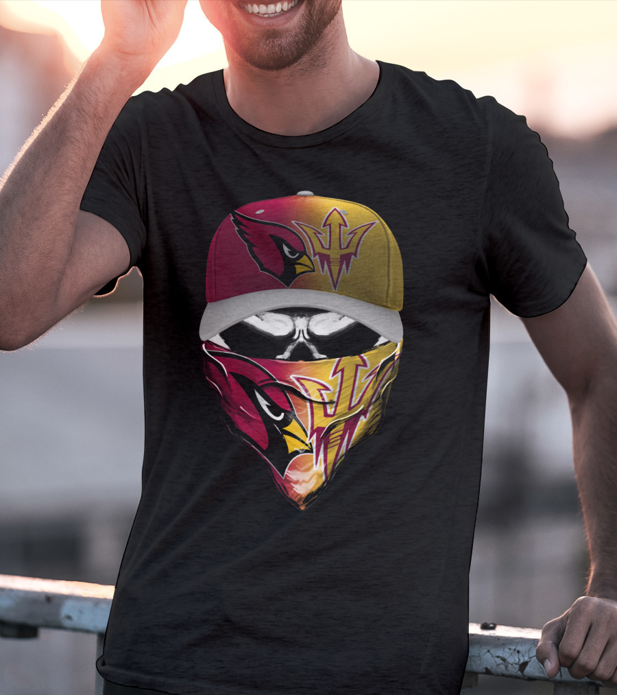 Arizona Cardinals Sun Devils Face Gear T-Shirt