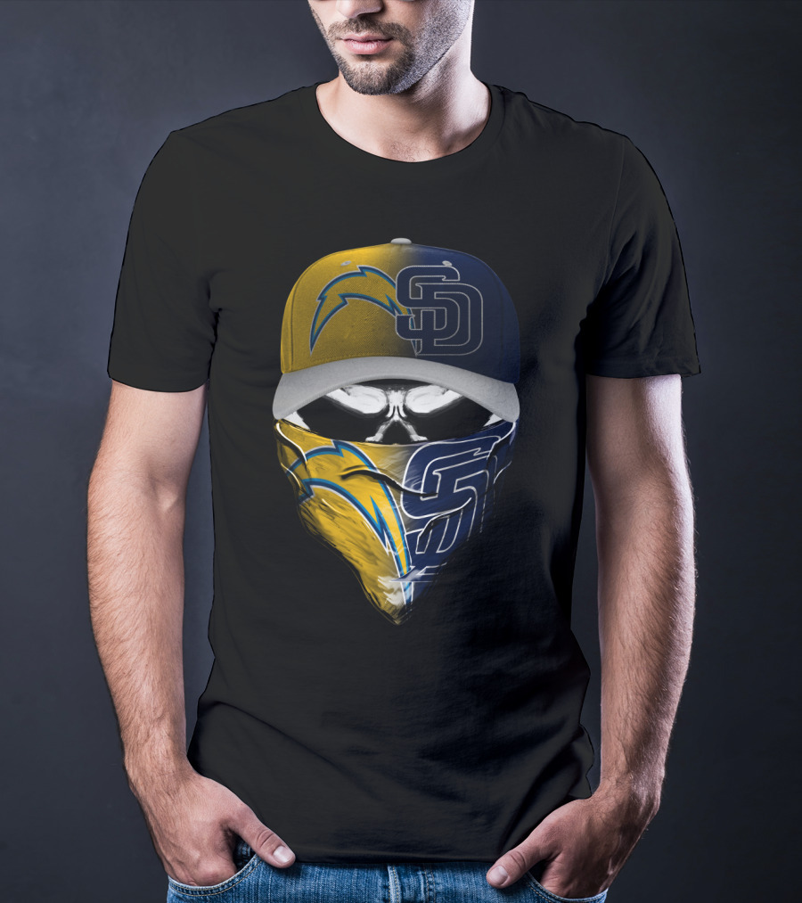 Chargers Padres Skum 033 Cap And Bandana Combo T-Shirt