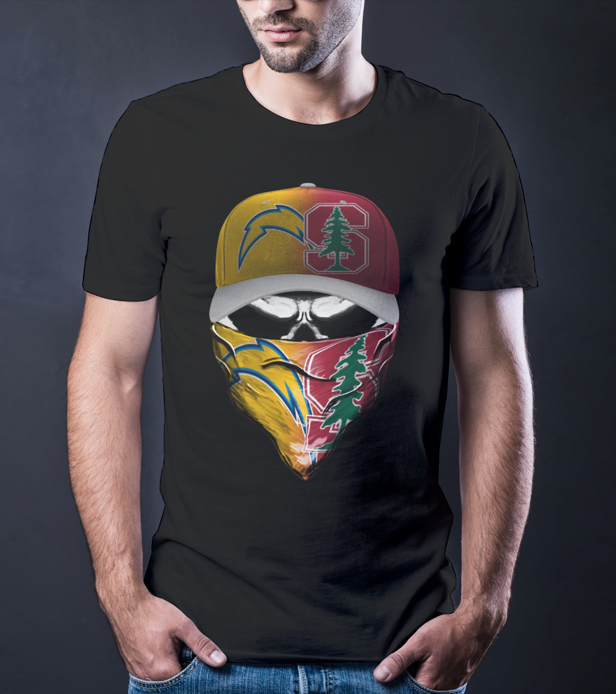Stanford Tree Chargers Skull Mask T-Shirt