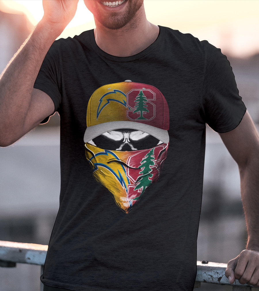 Stanford Tree Chargers Skull Mask T-Shirt