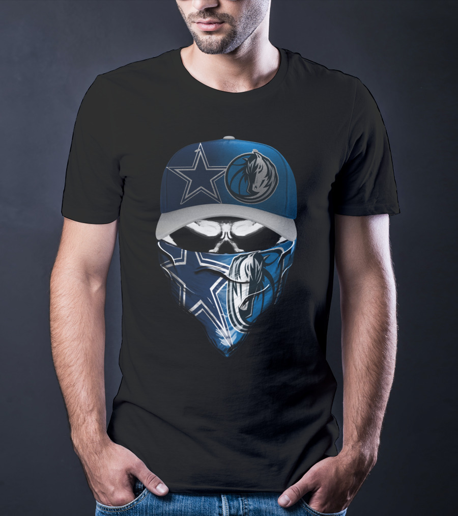 Dallas Cowboys Mavericks Skull Mask Fusion T-Shirt