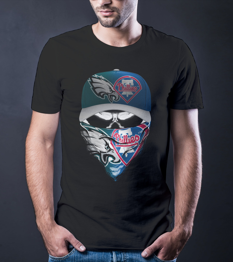 Philadelphia Eagles Phillies Fan Skum 057 Snapback And Bandana Combo T-Shirt