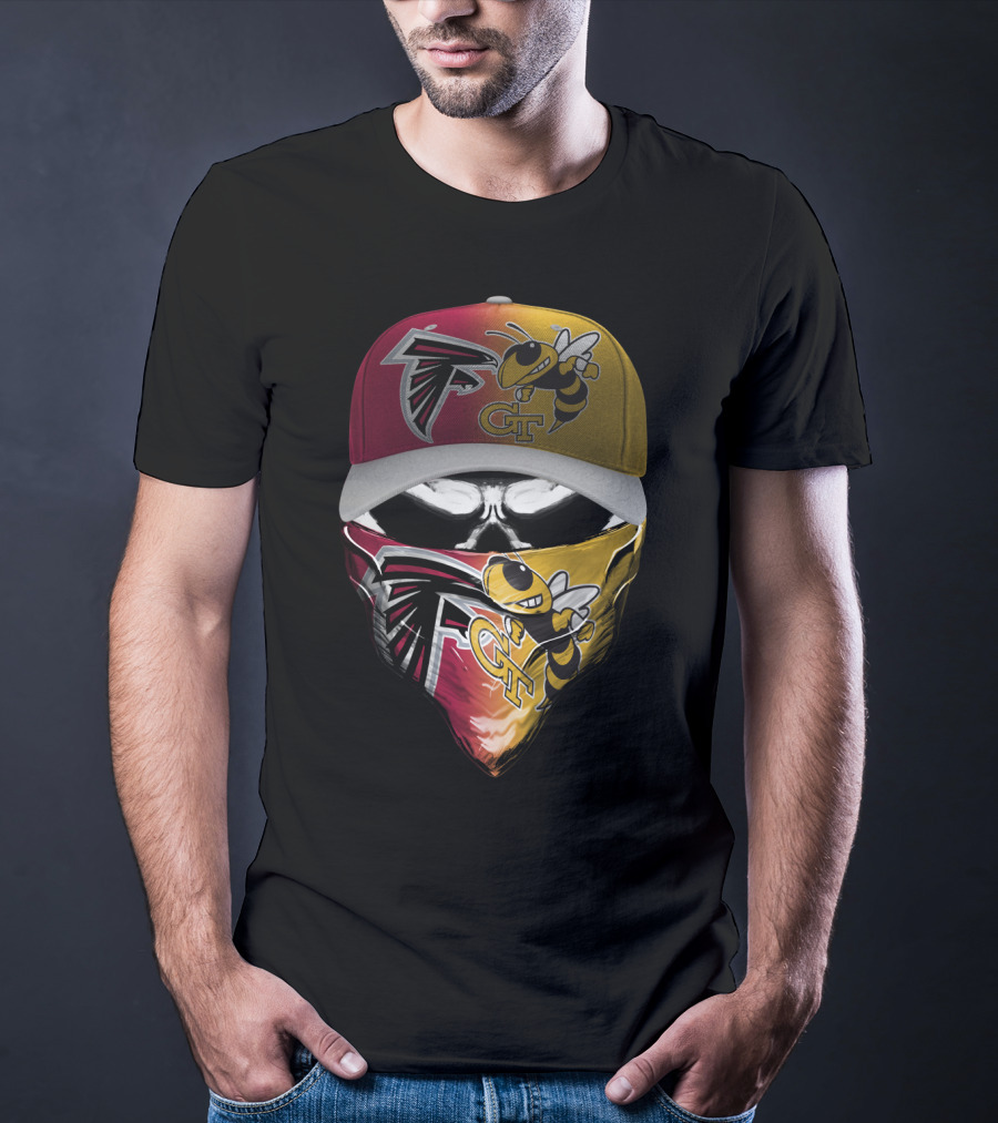 Falcons Gt Skull Mask Cap Football Crossover T-Shirt