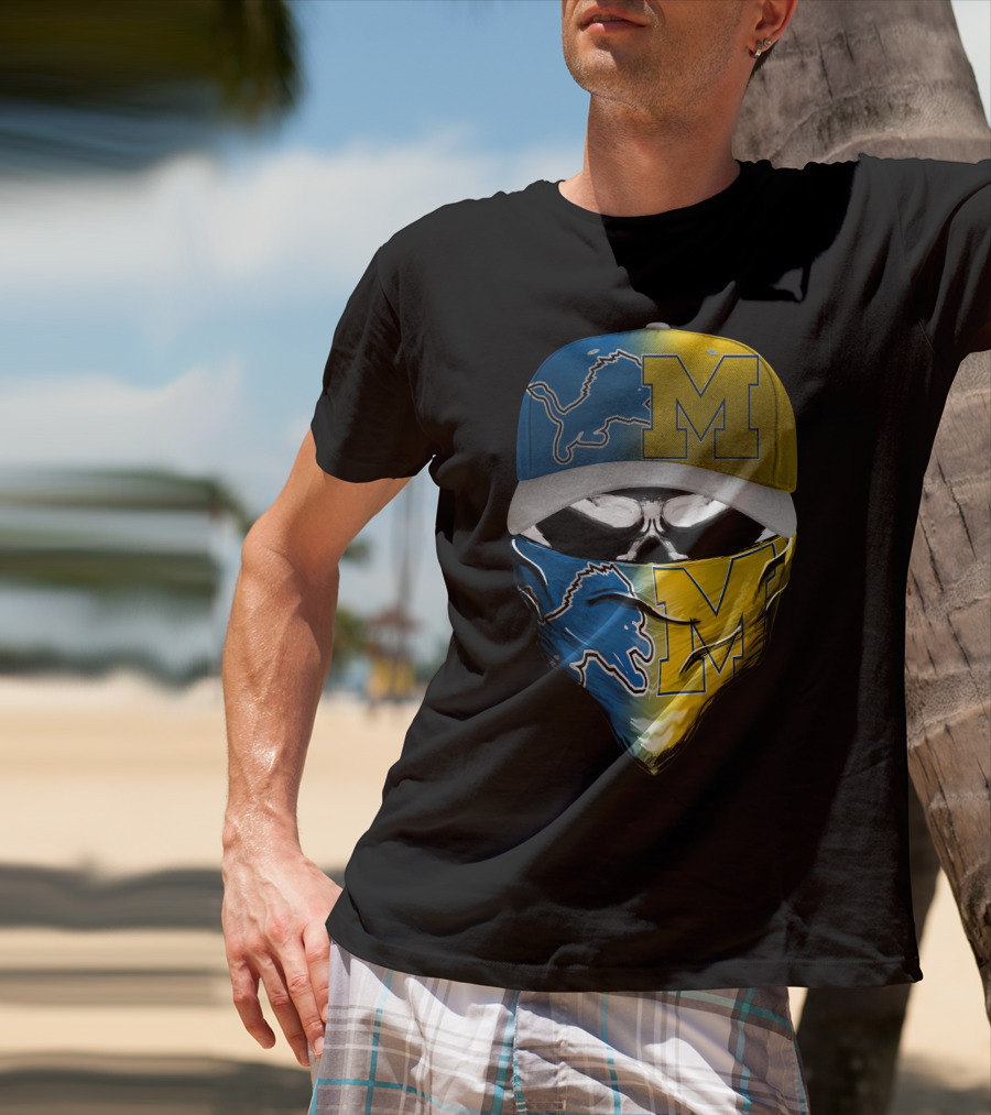 Detroit Lions Michigan Wolverines Skum T-Shirt