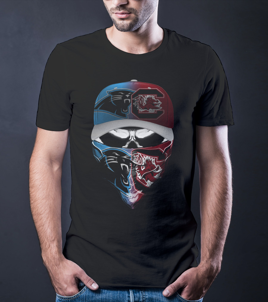 Panthers Gamecocks Split Mask Skum 088 T-Shirt